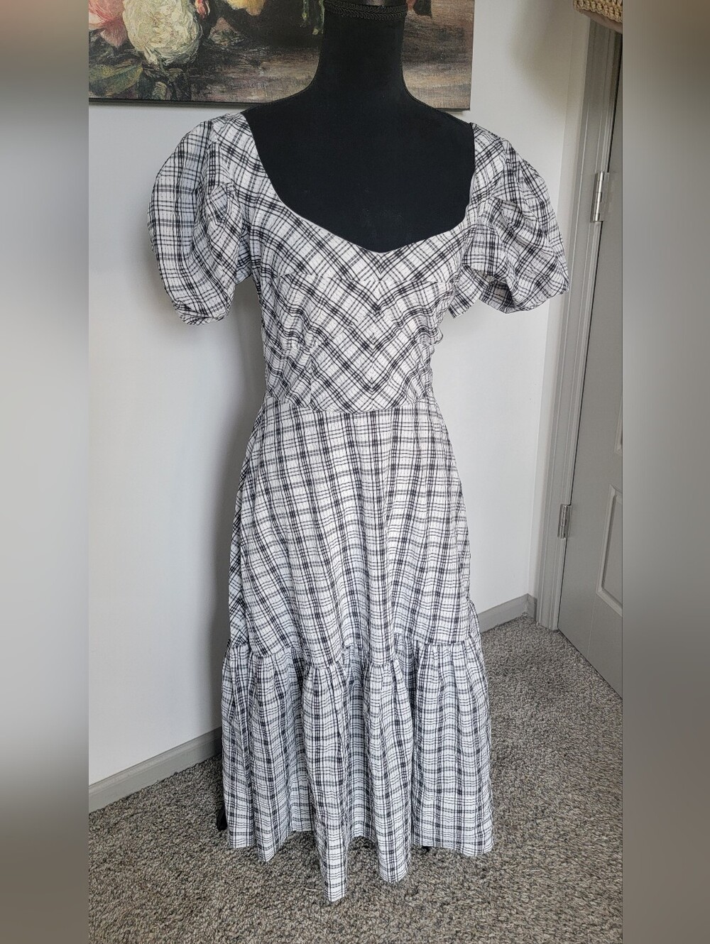 Tanya Taylor Black & White Danielle Dress NWT